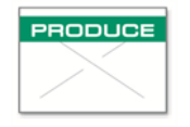 Green/White PRODUCE Label for the 18-6 Labeler  comes with security cross cuts.